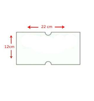 Prisetikett Jolly 21 x 12 mm, hvit permanent lim